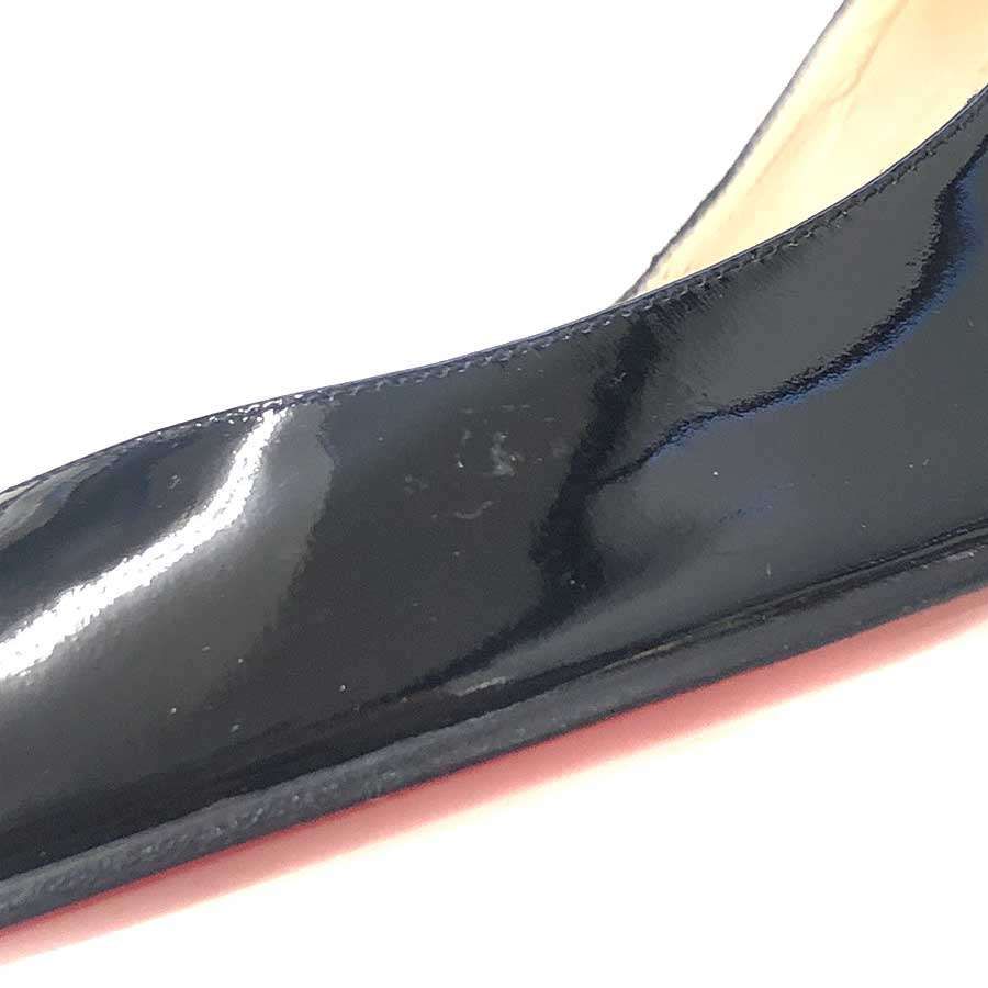 【定番品】クリスチャンルブタン☆エナメル☆パンプス☆黒☆37☆ポインテッドトゥー Christian Louboutin クリスチャンルブタン ポインテッドトゥ
