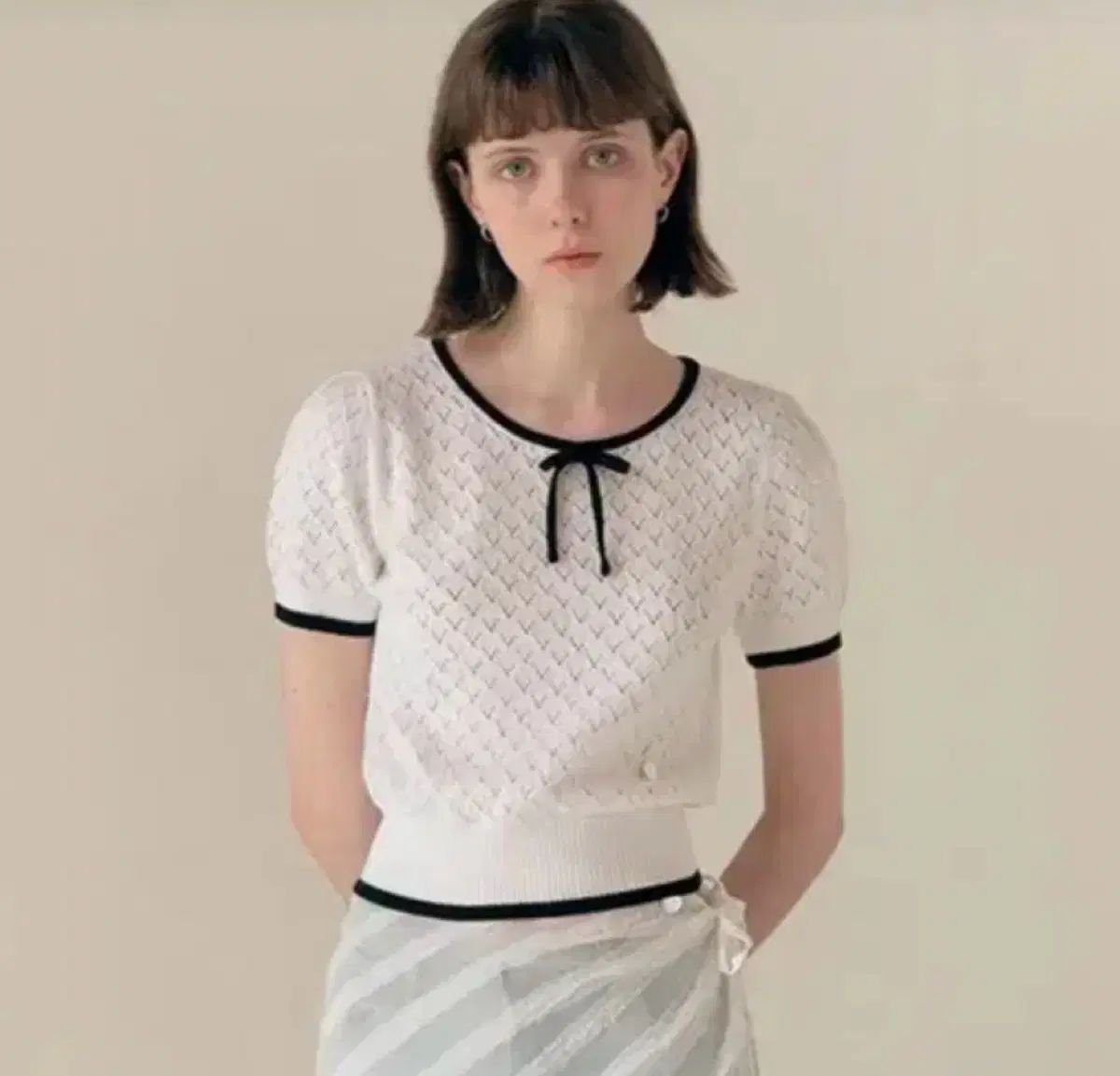 rolarola★チャンウォニョン着用★RIBBON SKASHI HALF KNIT★ rolarola☆チャンウォニョン着用☆RIBBON SKASHI HALF KNIT