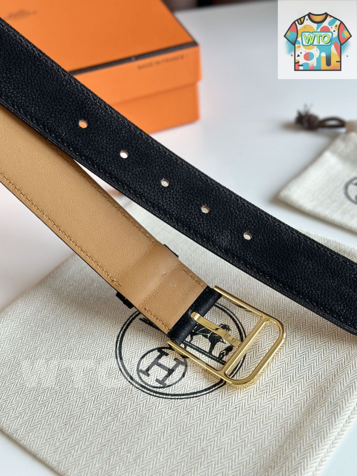 エルメス ベルト HERMES】エルメス ベルト ボックスカーフ 黒 〇Z刻印 レディース