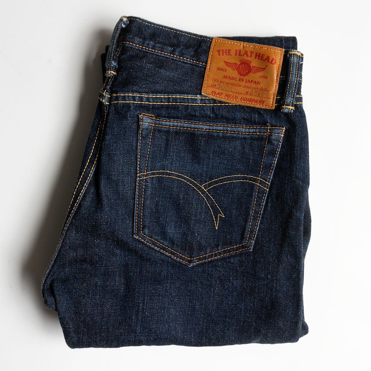 【濃紺 】THE FLAT HEAD 3001 赤耳セルビッジデニム W33 日本製THE FLATHEAD⭐︎W33フラットヘッド デニムパンツ赤耳