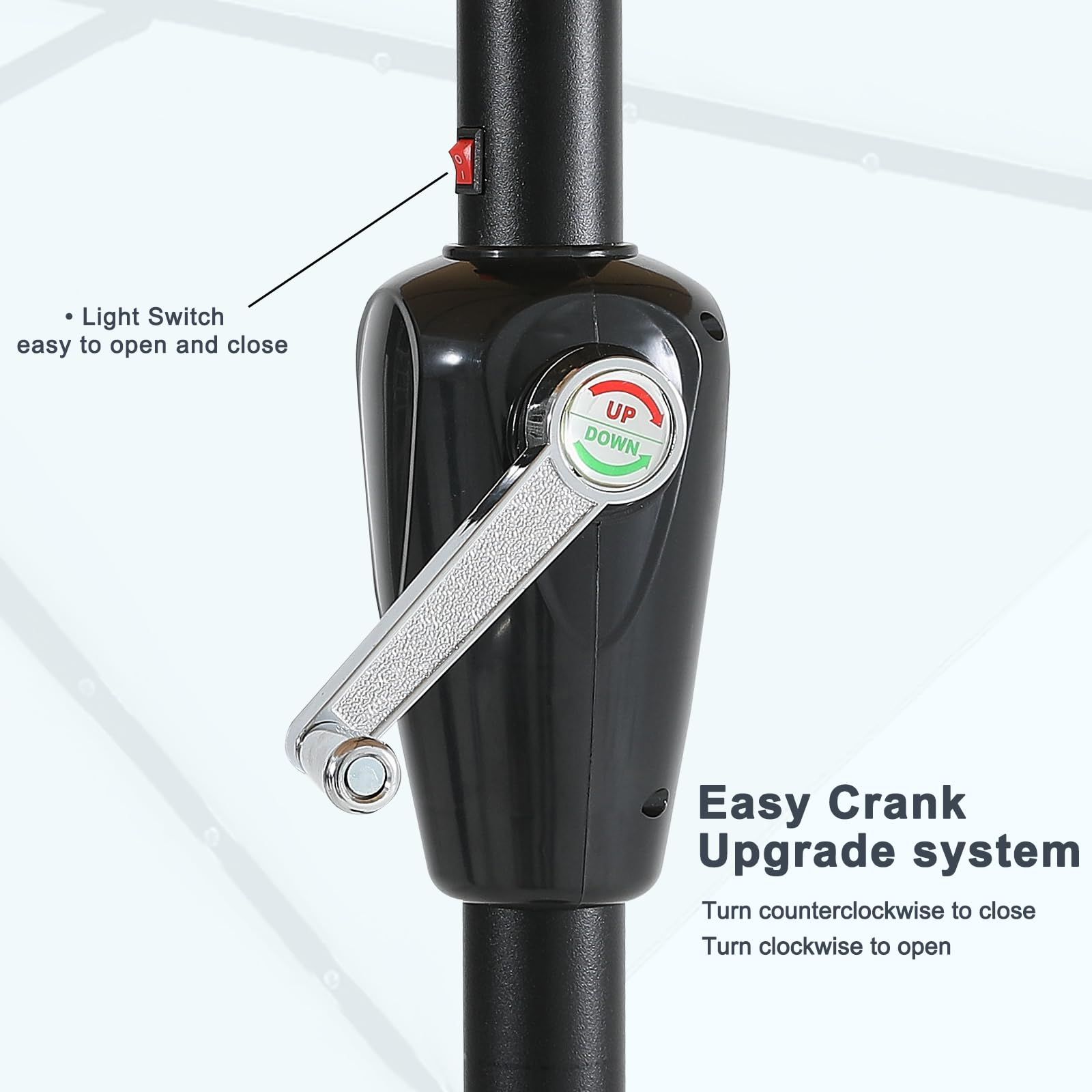 ガーデンパラソル LEDライト付きアルミ製