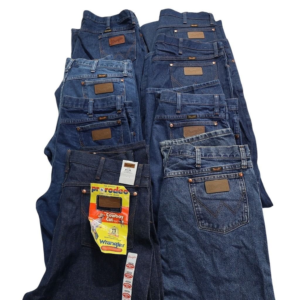 古着卸 Wrangler ラングラー パンツ 8枚セット メンズ 36 |38 |40 |42 インディゴブルー ストレート 古着 NA6421
