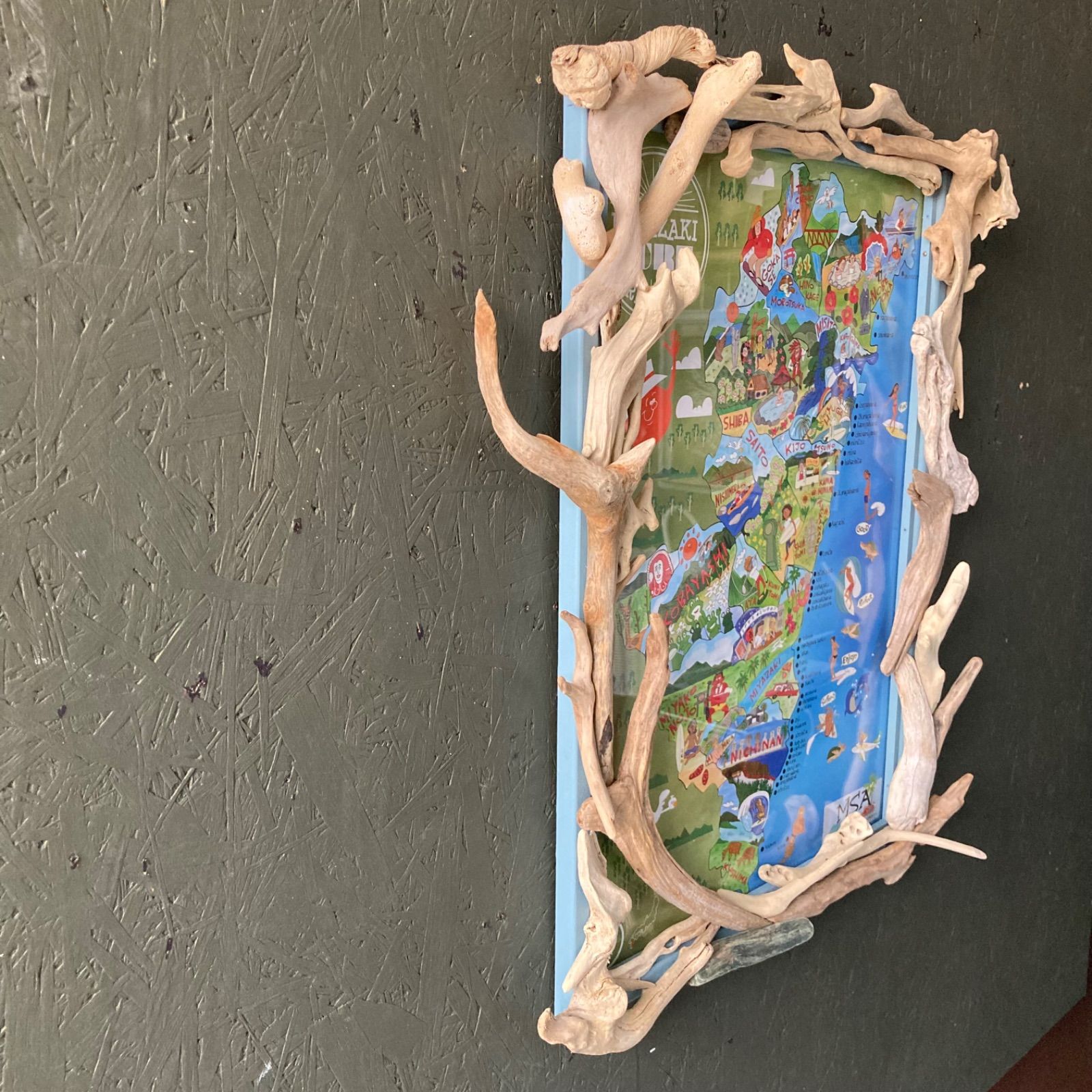 流木フレーム ≡MIYAZAKI SURF TRIP MAP≡ 宮崎サーフトリップマップ