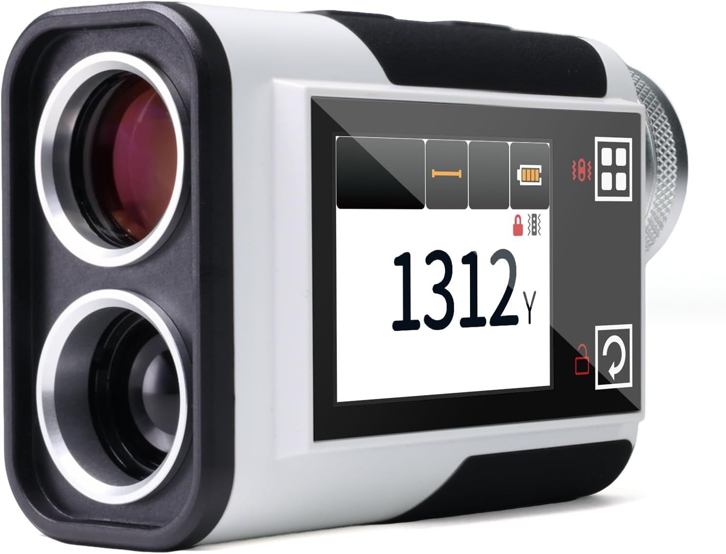 CIGMAN ゴルフレーザー距離計 2.4インチタッチスクリーン 1312ヤード 6倍ズーム USB-C充電式 IP54防水 ゴルフ用距離計 スロープ補正 フラッグロック 日本語説明書付き