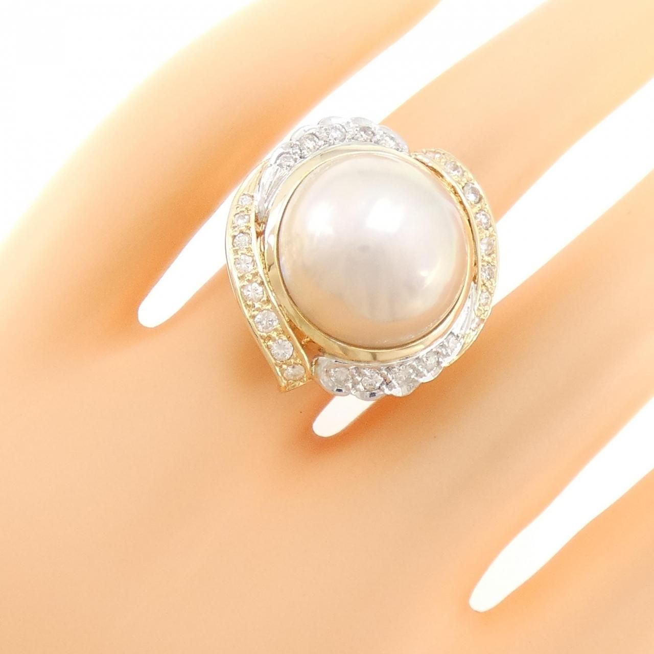 K18YG/PT900 マベパール リング - メルカリ 