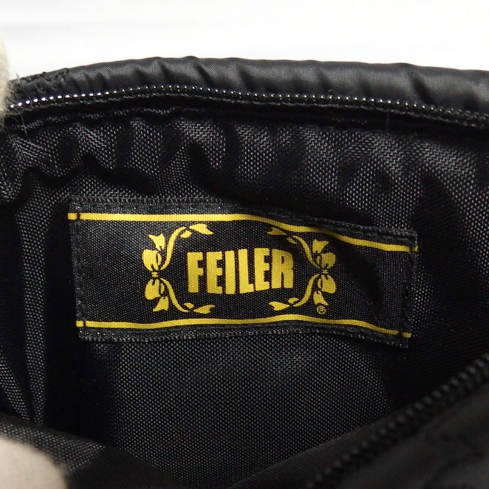 未使用☆FEILER ハイジ ポーチ HEEM-231462 黒 ナイロン ベアー 