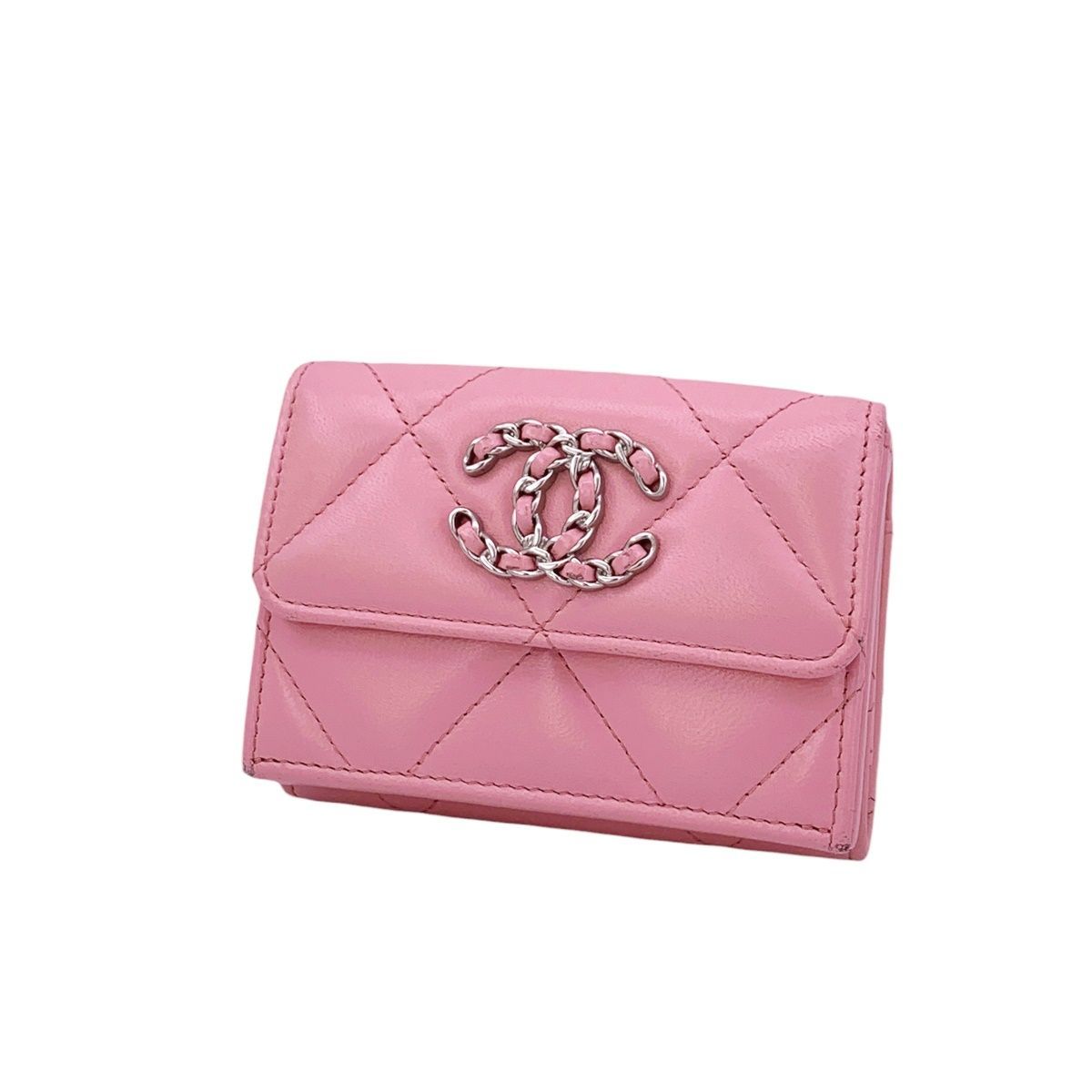 中古】 CHANEL シャネル 19 スモール フラップ ウォレット