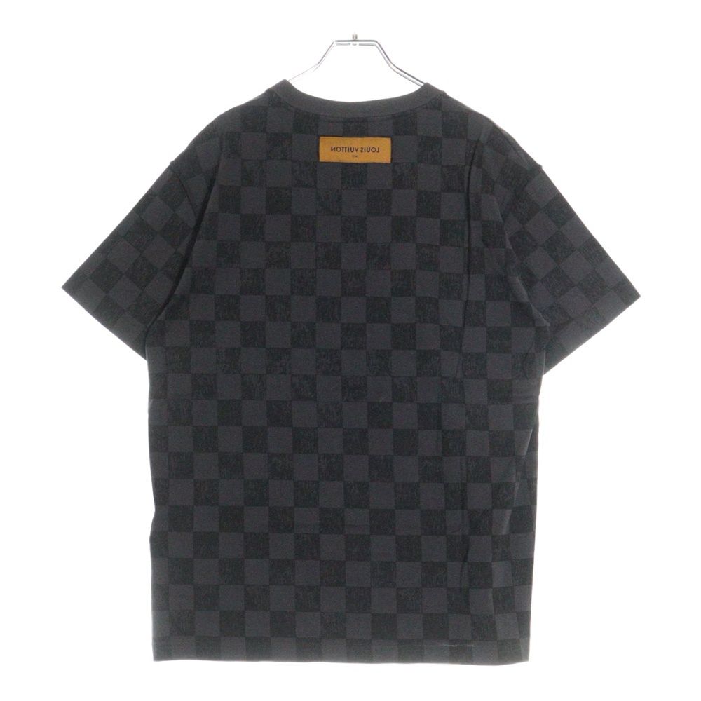 遊び心♪【Louis Vuitton】ダミエ クルーネック Tシャツ ジャカードダミエ ショートスリーブコットンクルーネック ｜ルイ