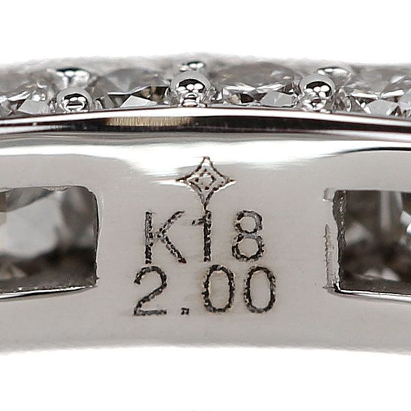 ジーエスティービー ダイヤモンド リング K18ホワイトゴールド GSTV  