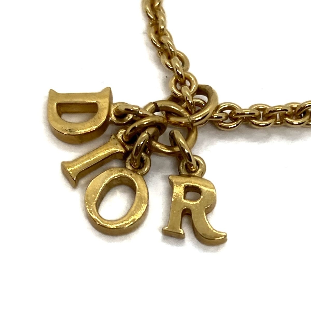 DIOR/ChristianDior(ディオール/クリスチャンディオール) ネックレス美品 - 金属素材 ゴールド DIORモチーフ