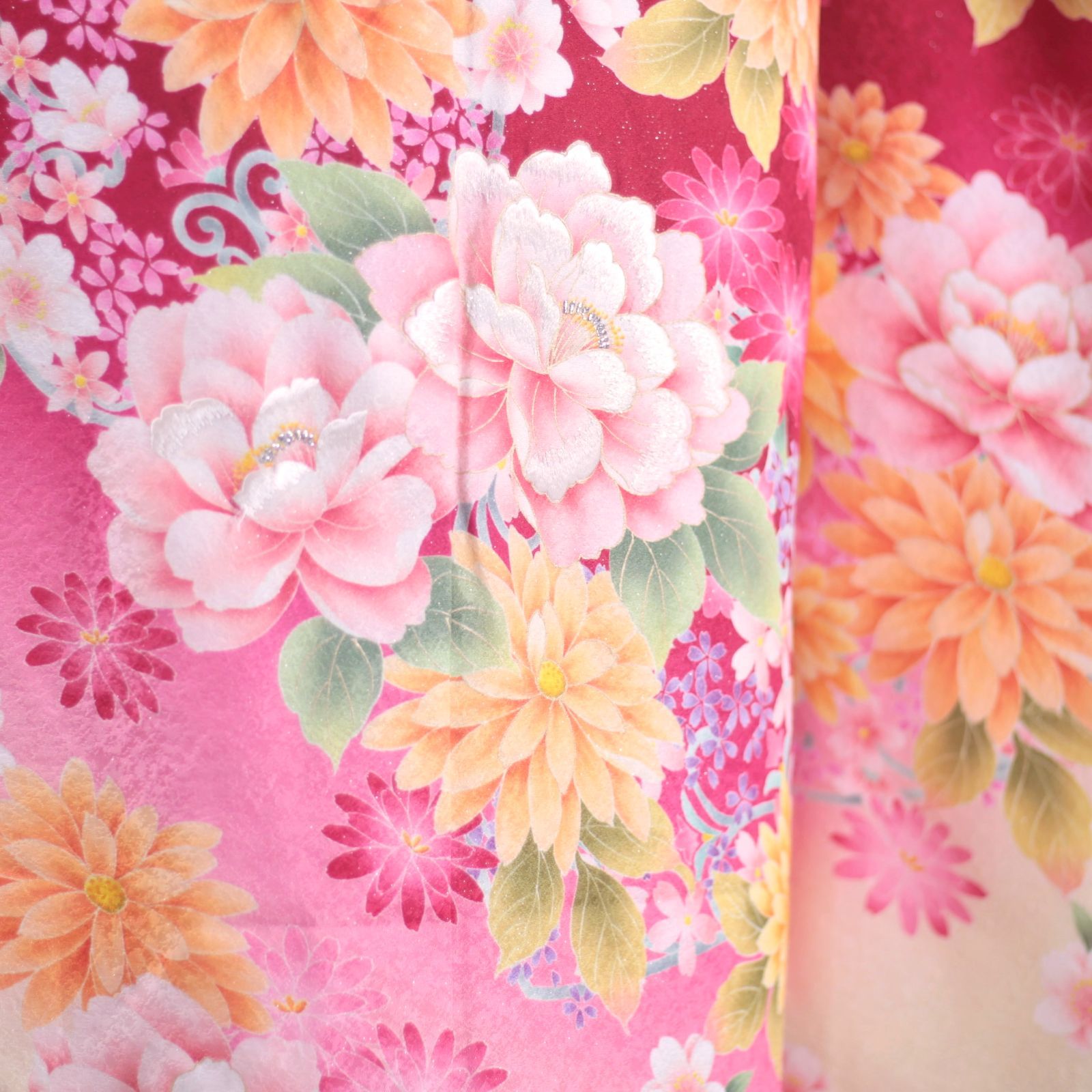 【美おり】振袖 正絹 振袖フルセット 7点セット エレガント 成人式 高級 美おり】振袖 正絹 振袖フルセット 7点セット 成人式 古典文様 紅型