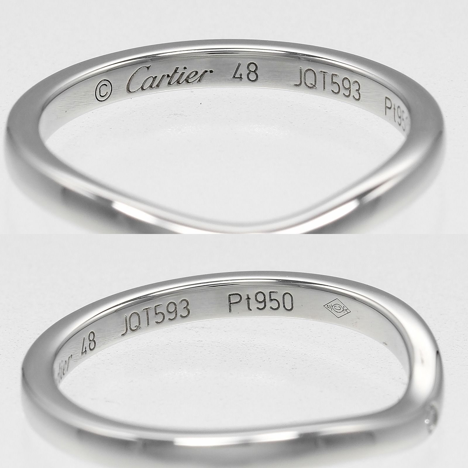 CARTIER】カルティエ バレリーナ カーブ Pt950プラチナ×3P
