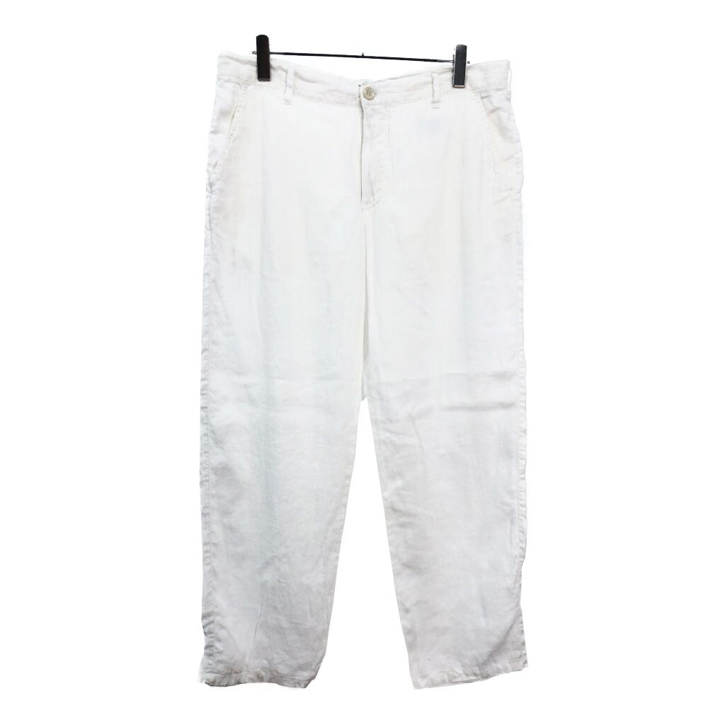 ARMANI JEANS アルマーニ ジーンズ リネンパンツ ホワイト メンズ W36 L31相当 古着 V6381