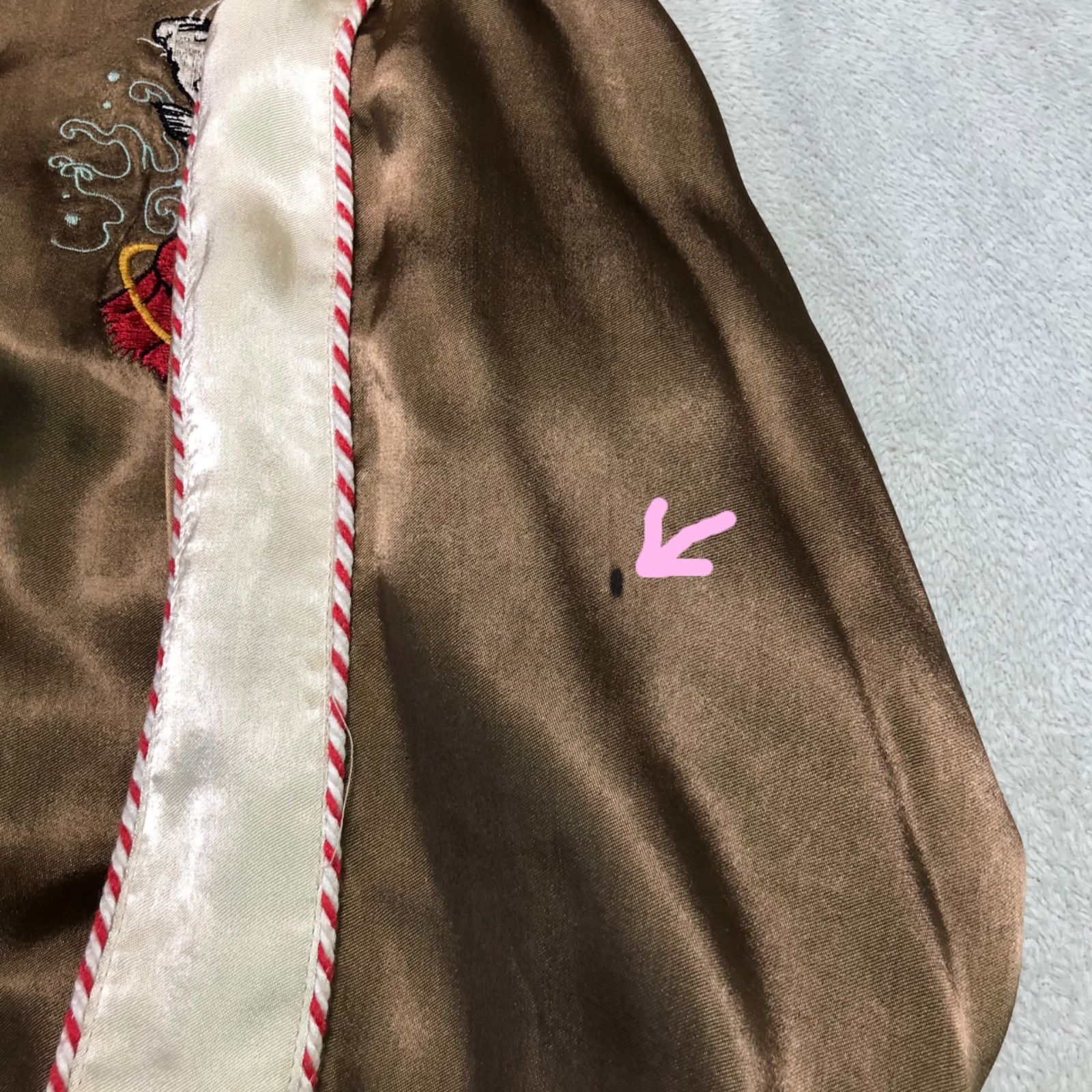 希少　アメカジCropped Heads刺繍×鷲×日本地図リバーシブルスカジャン Cropped Heads リバーシブル スカジャン 別珍 ベロア スーベニア