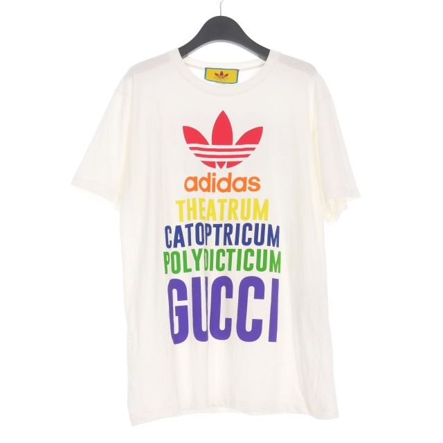 【GUCCI◆グッチ】ロゴT コットンジャージー Tシャツ 国内即発 エンブロイダリー付き コットンジャージー Tシャツホワイト