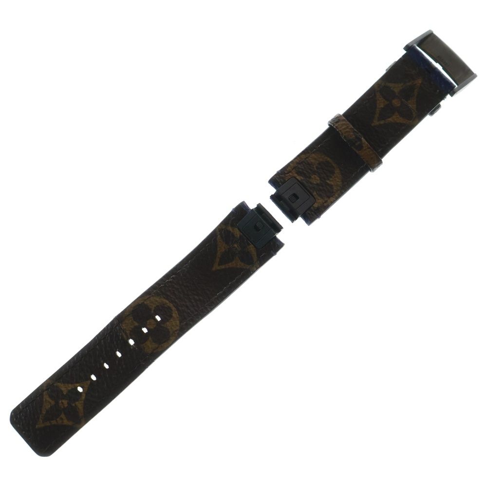 LOUIS VUITTON ルイヴィトン タンブール モノグラム ストラップ 腕時計バンド ブラウン×ブルー PVC