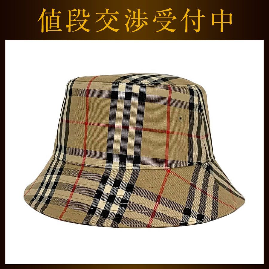 バーバリー バケットハット ec-21108 ベージュ チェック柄 burberry バケハ Burberry バケハ