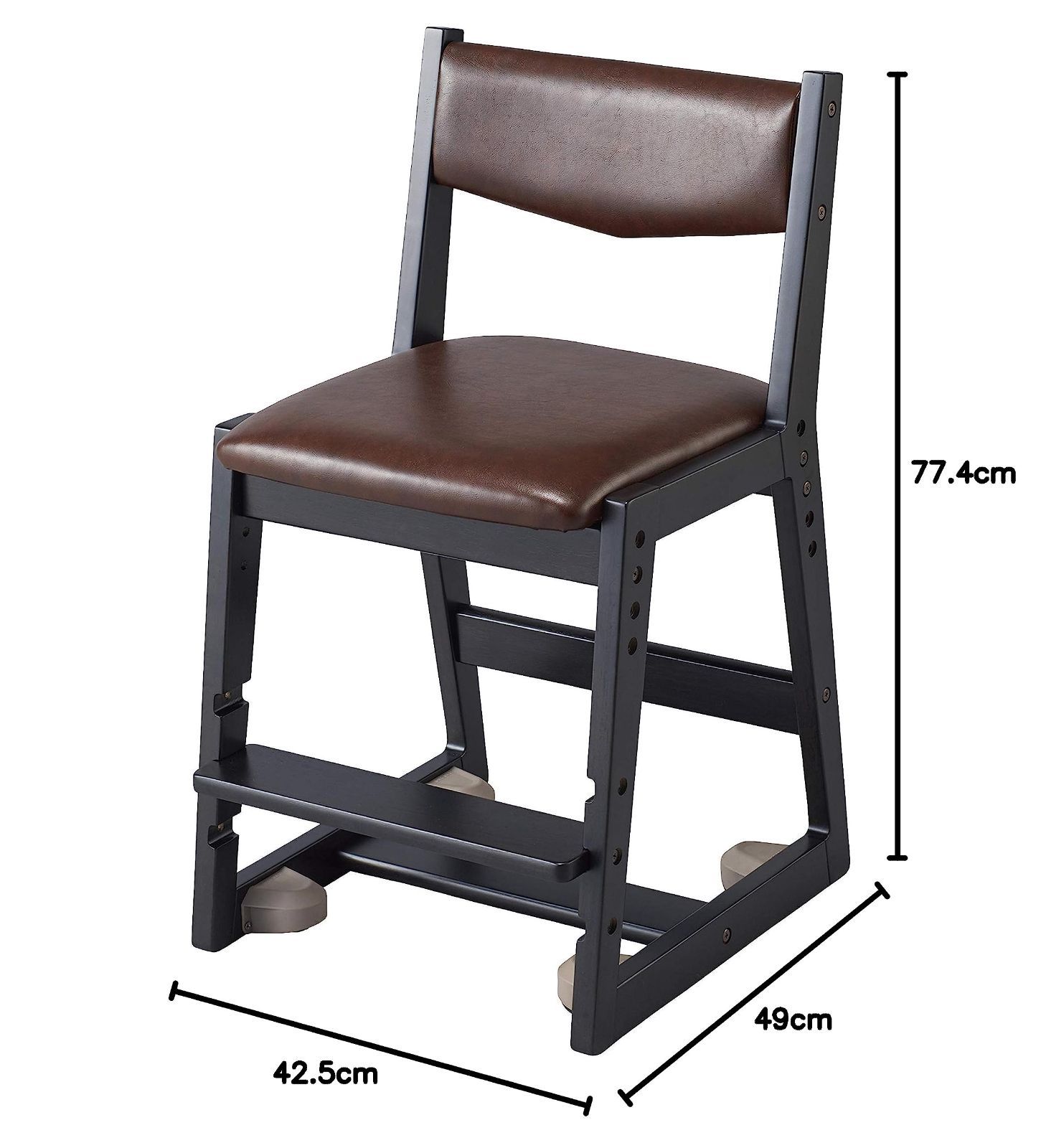 在庫セール SDC-738BGDW ブラックグレー色 ルトラチェア SH435 465 495 525mm 外寸 サイズ W425×D456～490×H774mm BG|ダークブラウン 学習椅子 KOIZUMI コイズミ学習机 STEELWINDOWSANDDOORS_COM