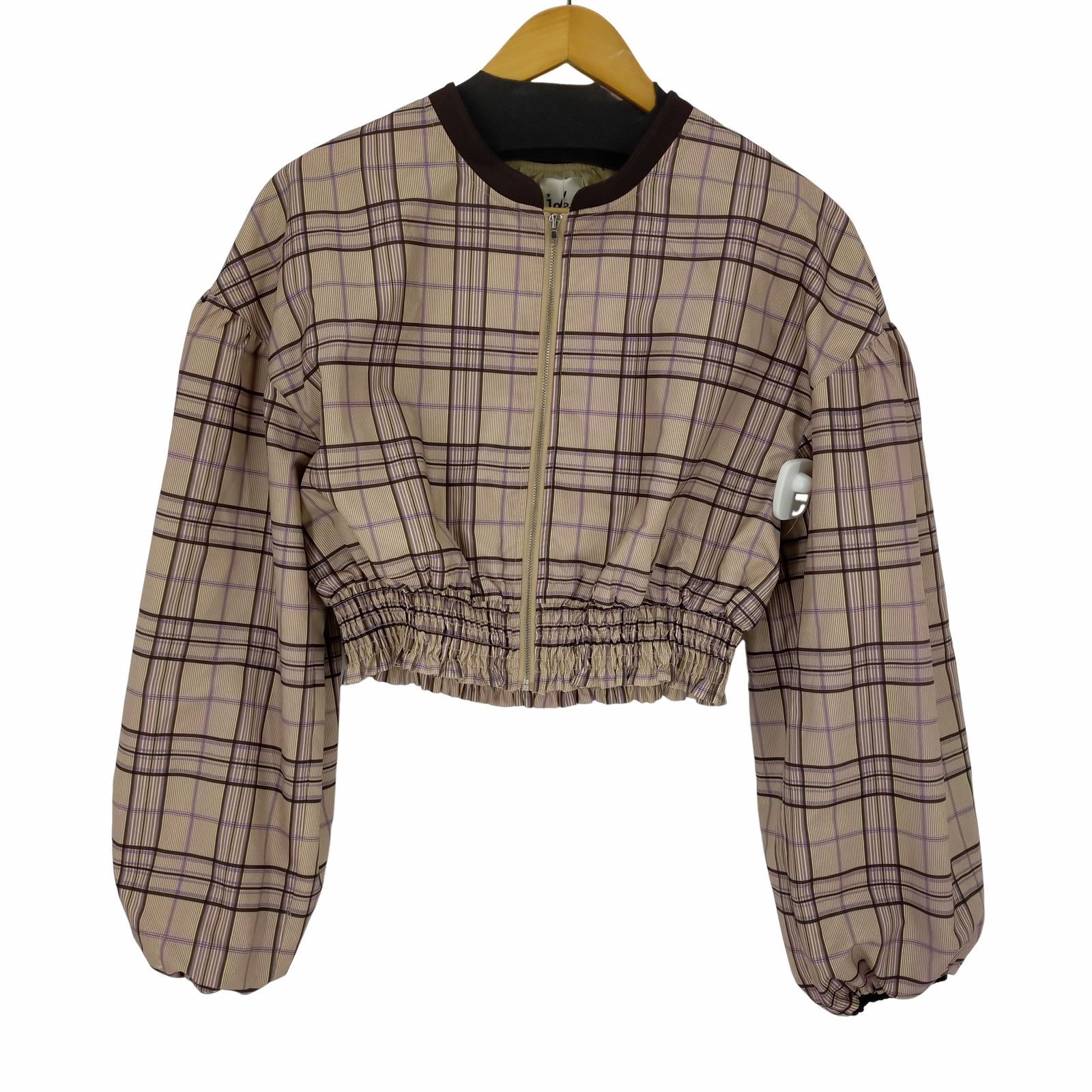 イデム IDEM check short blouson チェック柄ショート丈ブルゾン 