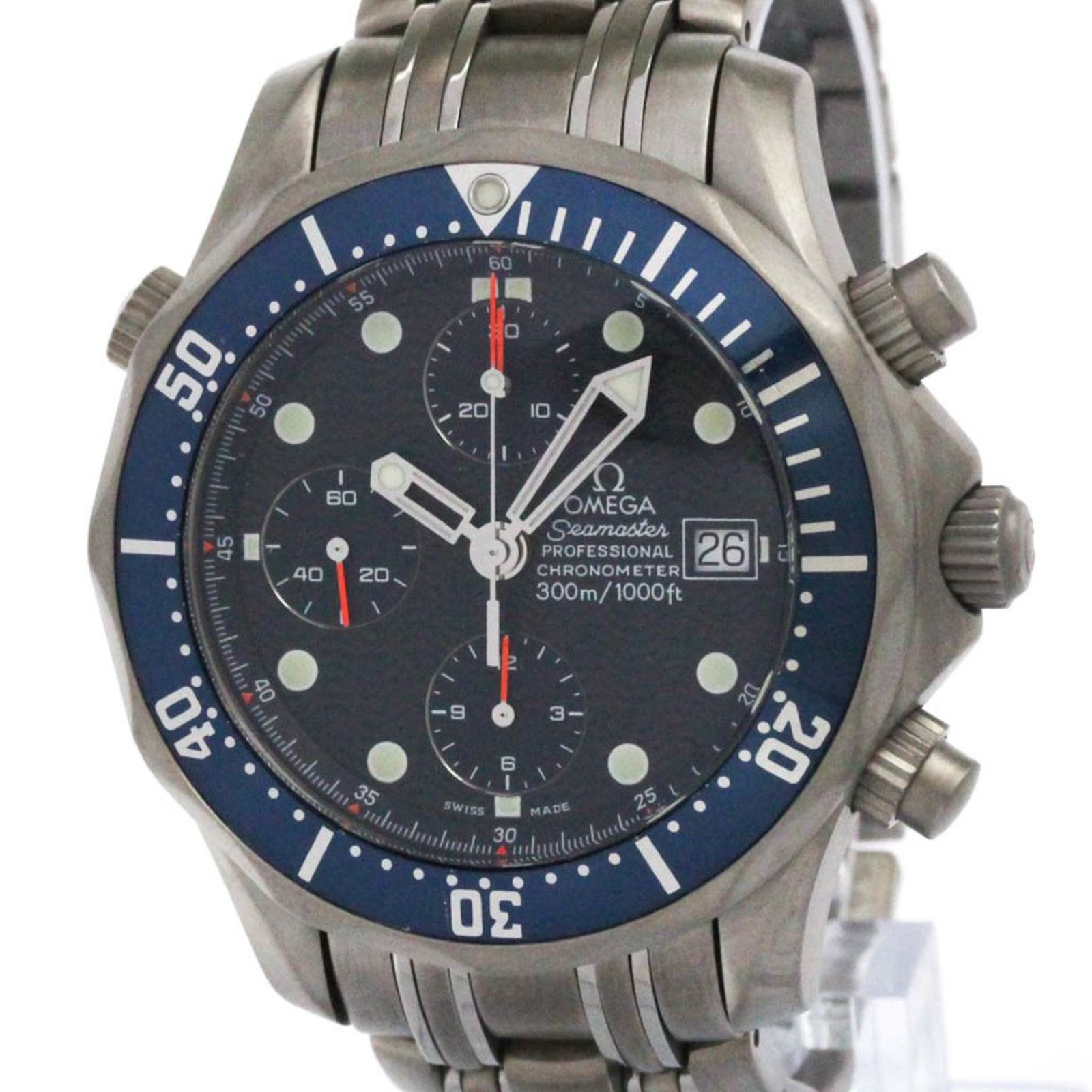 オメガ OMEGA シーマスター プロフェッショナル 300M クロノグラフ チタン 自動巻き メンズ 時計 2298.80 外装仕上げ済み