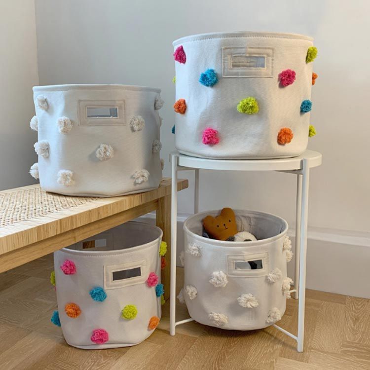 送料無料】おもちゃ 収納 ランドリーバスケット かわいい
