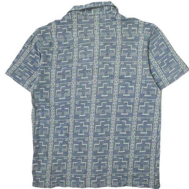 RRL ダブルアールエル Indigo Thunderbird Print Camp Shirt 本藍染め