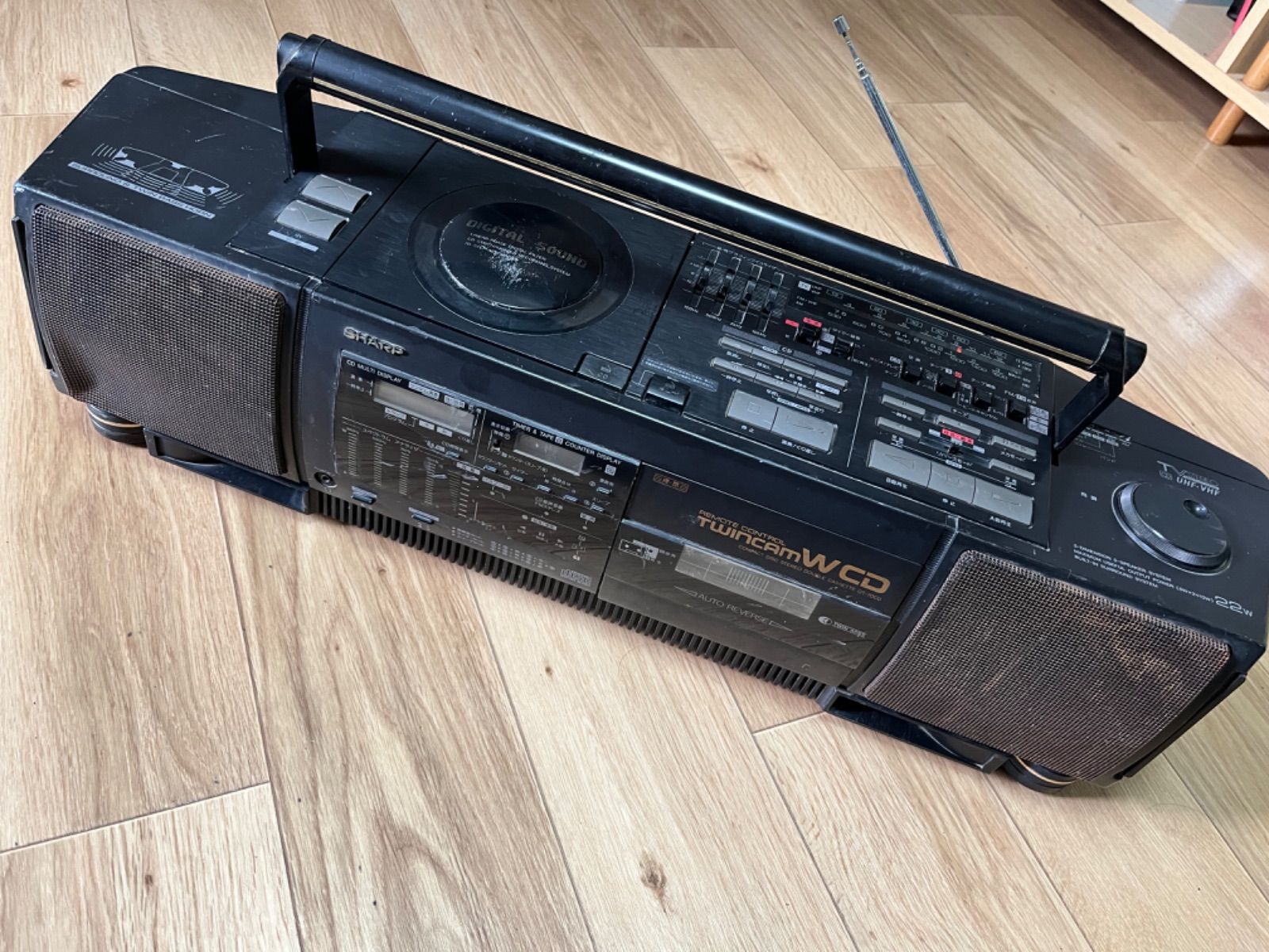 SHARP QT-70CD Wカセット CD ラジカセ シャープ