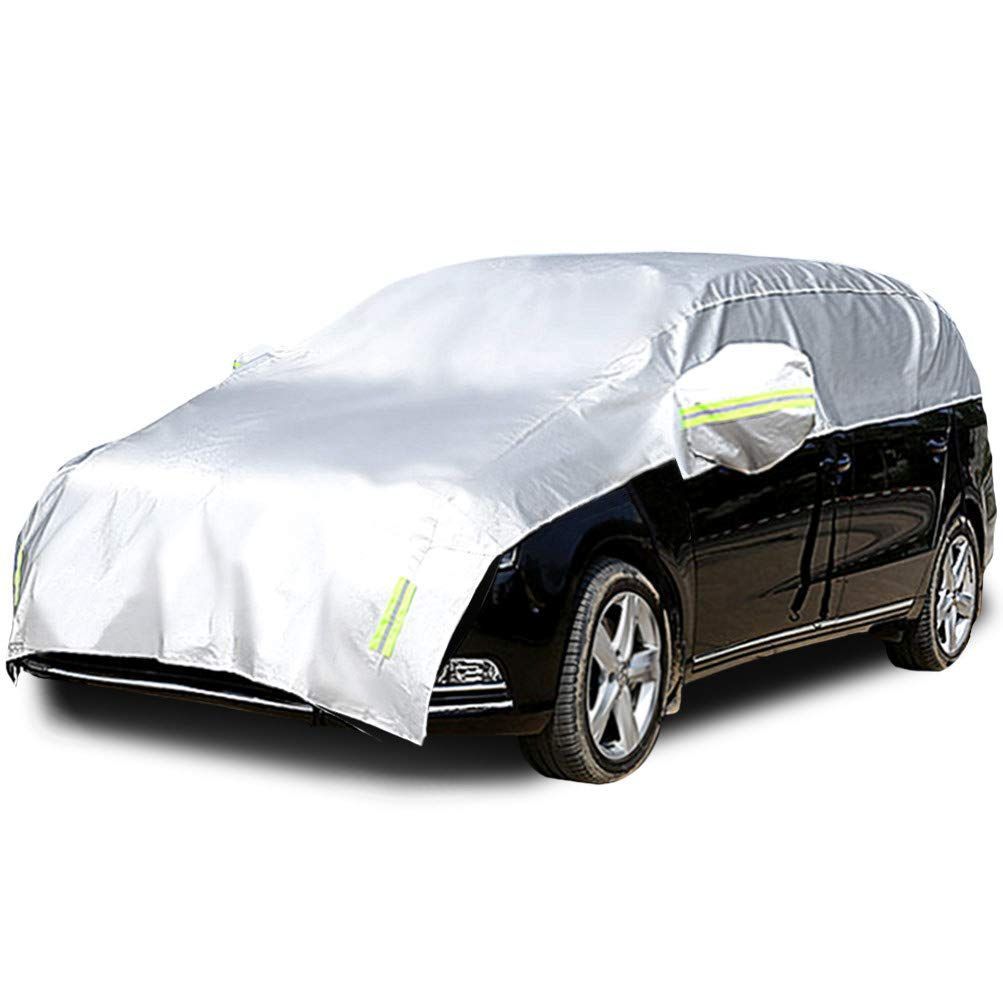 【人気商品】(MPV/ミニパン 210Dオックスフォード生地 ハーフ車カバー UVカット 防塵 対応) 防水 ハーフカバー 車体カバー 自動車カバー ボディーカバー カーカバー ハーフ 車カバー Konnfeir