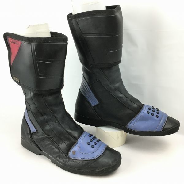 <SALE>HEIN GERICKE/ハインゲリック　シンパテックス　　ライディング　バイクブーツ　size42　26.5-27.0程度〈黒/BLACK/ブラック〉×紫　ツーリング　bike/　Boots〕菅No.WM45 #BUZZBERG