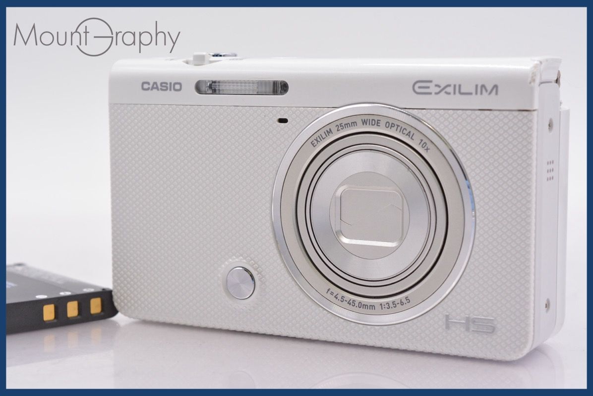 CASIO EXILIM EX-ZR70 デジカメ 白 ケース付き CASIO EXILIM EX-ZR70ホワイト 専用カメラケース付き 美品 CASIO