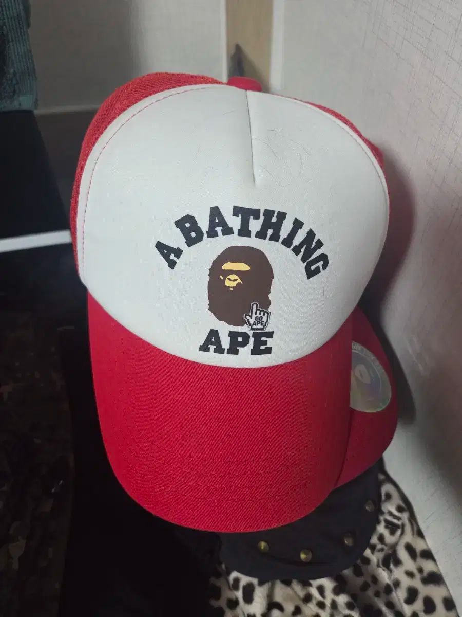 A BATHING APE トライバルカモ　メッシュキャップ　日本製　ビンテージ A BATHING APE - A BATHING APE トライバルカモ メッシュ