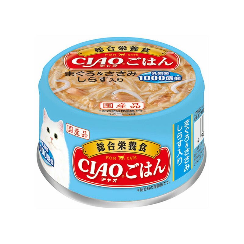（まとめ買い）いなばペットフード CIAOごはん まぐろ＆ささみ しらす入り 猫用フード 【×24セット】