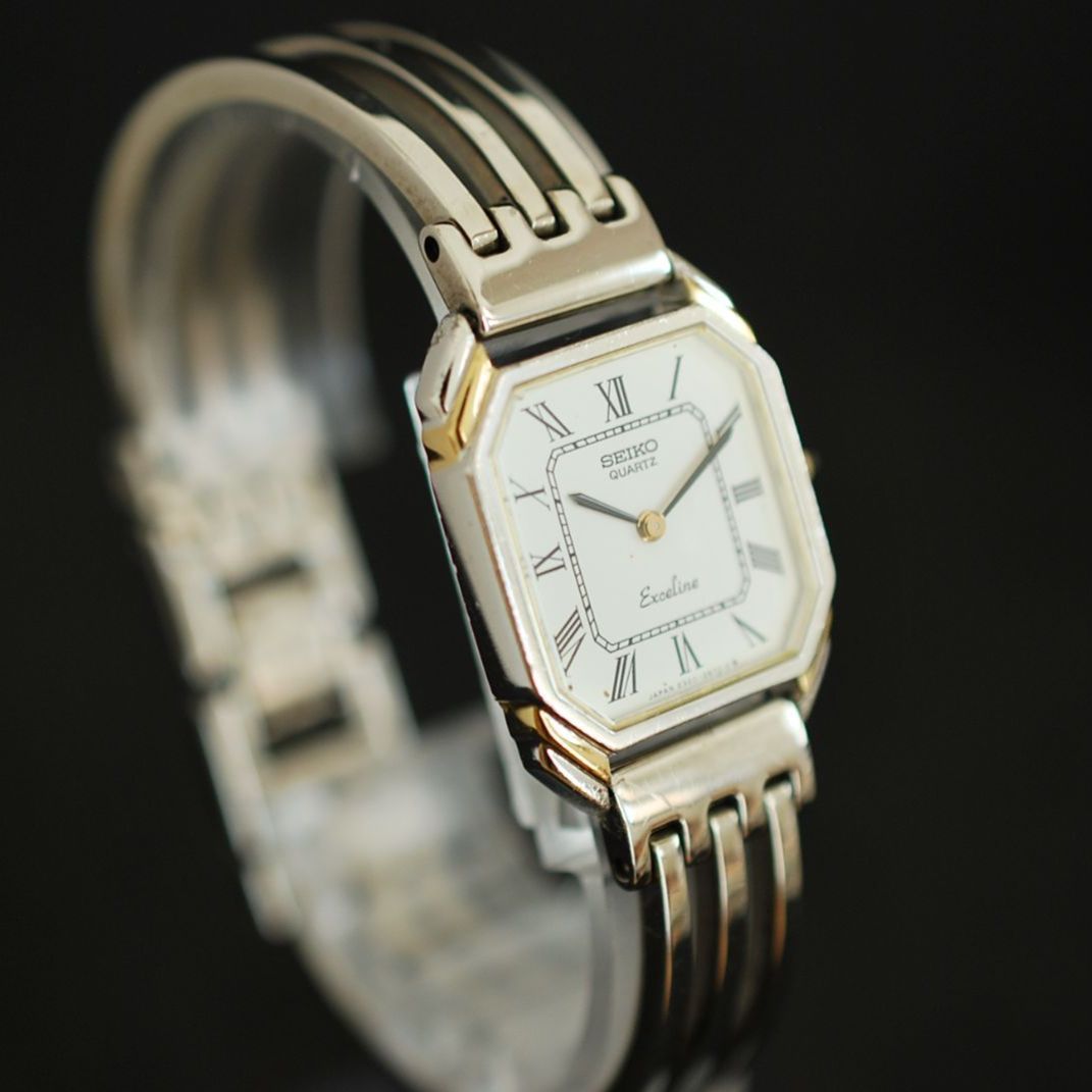 【稼働品】 SEIKO エクセリーヌ 6Pダイヤ レディース 腕時計 ドレス 新品電池】 SEIKO エクセリーヌ 6Pダイヤ レディース 腕時計 ドレス