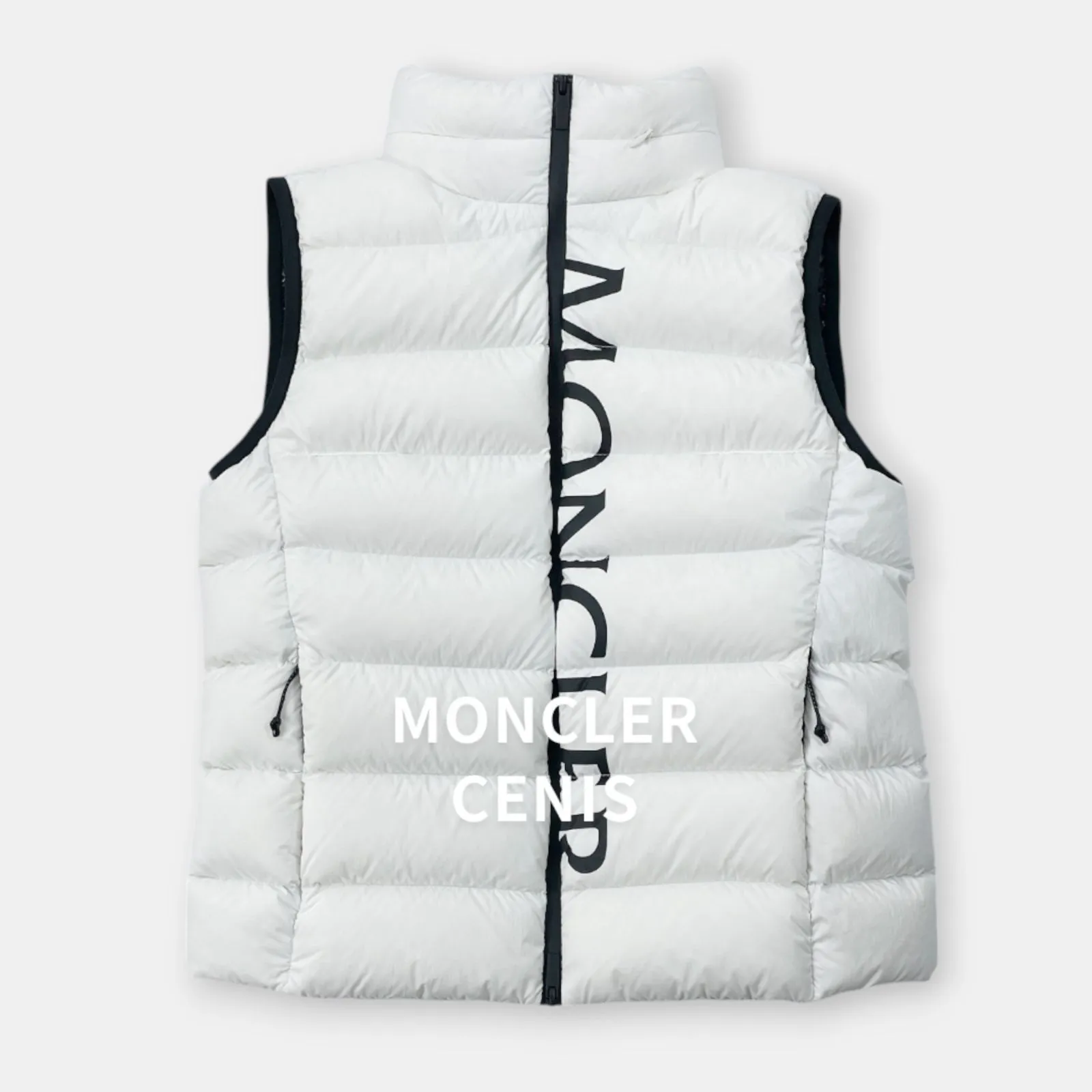 正規品　MONCLER ホワイト キルティングダウンベスト モンクレール ホワイト ダウンベスト キルティング モンクレール