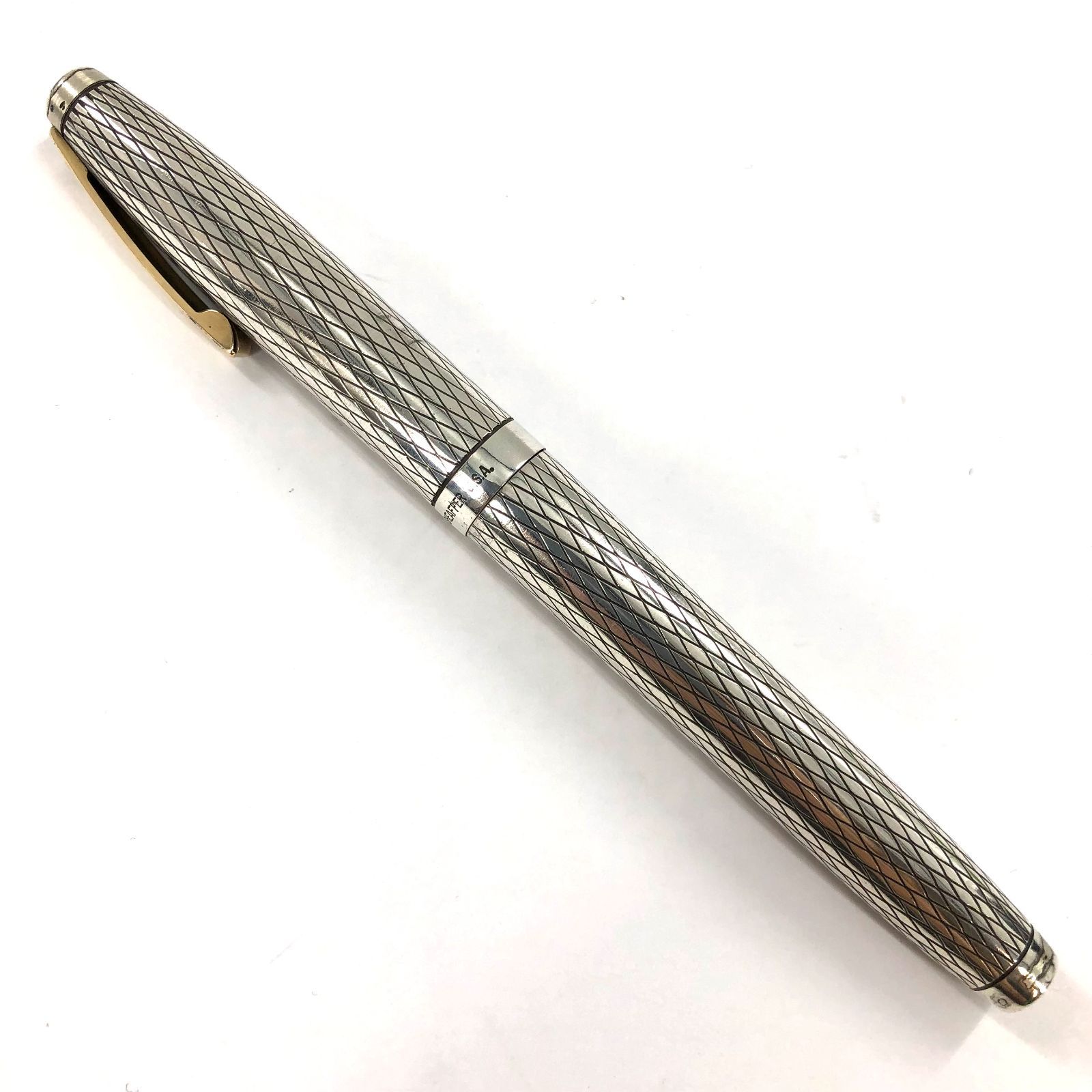 SHEAFFER シェーファー STERLING SILVER スターリングシルバー U.S.A 万年筆 14K 刻印 シルバー×ゴールド【ND-803】  - メルカリ