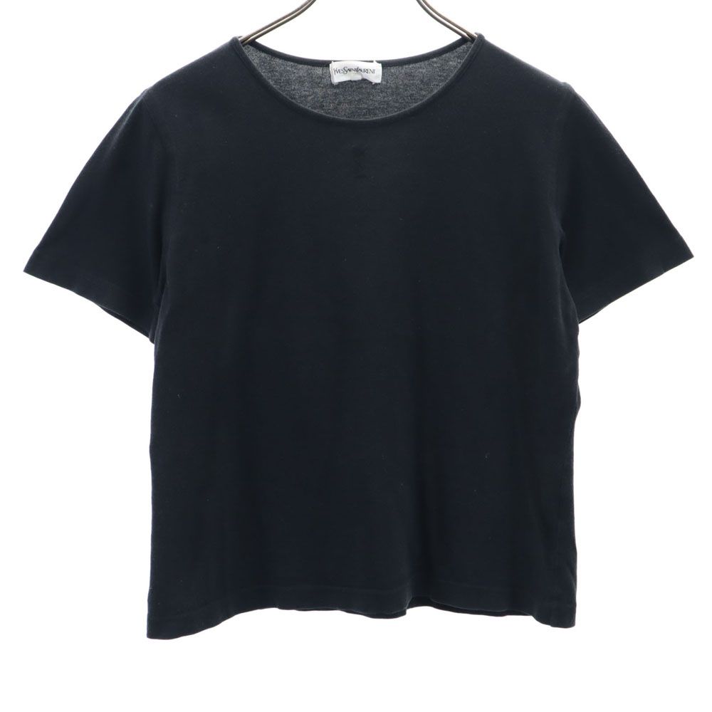 イヴサンローラン 日本製 半袖 Tシャツ L ブラック YVES SAINT LAURENT レディース - メルカリ