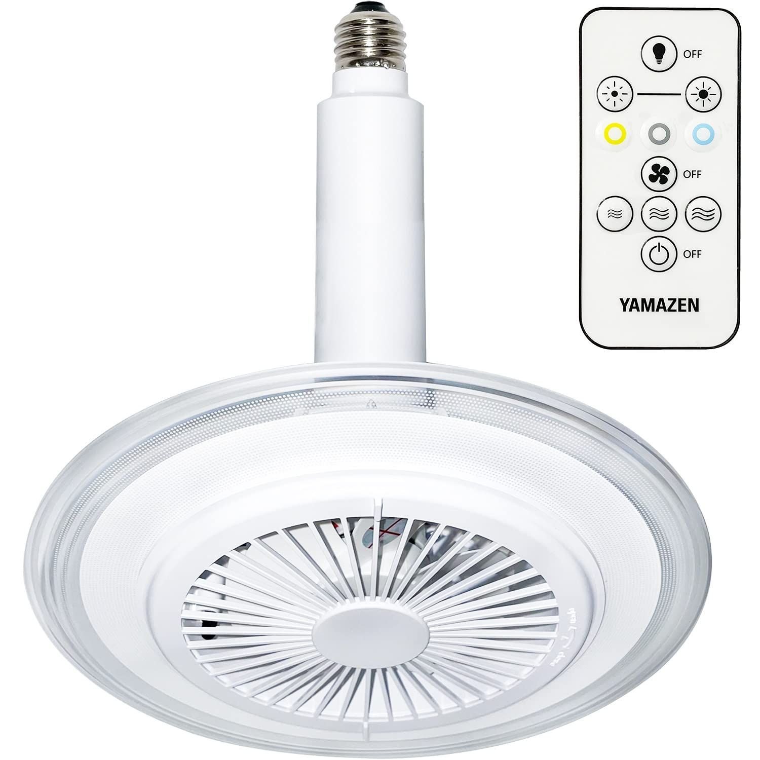 【新着商品】LEDミニライト 調色/調光タイプ 左右角度調節機能 FAN付き 白熱電球60W相当 E26ソケットタイプ 小型照明 導光板 810lm リモコン付き 省エネ [山善] 工事不要 DFLC-60VE