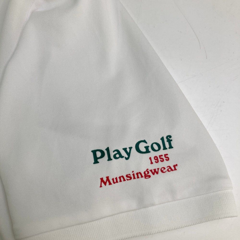 サイズ：L MUNSING WEAR マンシングウェア 2024年モデル 半袖ポロシャツ  ホワイト系 [240101421445] ゴルフウェア レディース ストスト MUNSING WEAR マンシングウェア 2024年モデル 半袖ポロシャツ