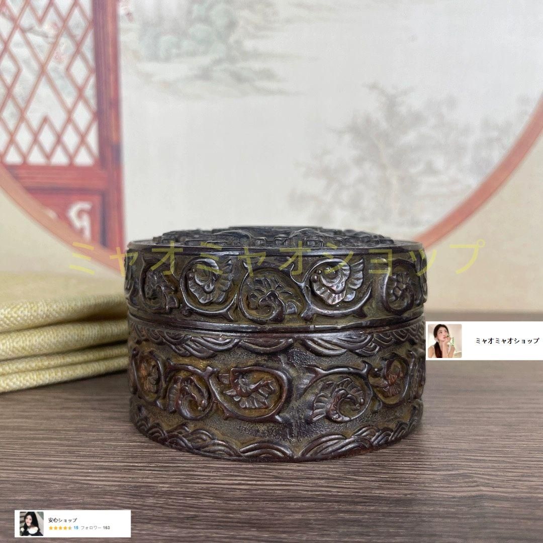 銅器 香炉 風水グッズ 小物 装飾品 工芸品 美術品 置物 銅 細工 八宝開蓋香炉 装飾盒 墨箱炉 香道具 装飾品 工芸品 置物