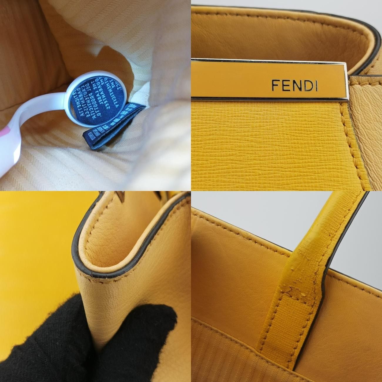 フェンディFendiトゥージュールイエローレザー8BH25000835200