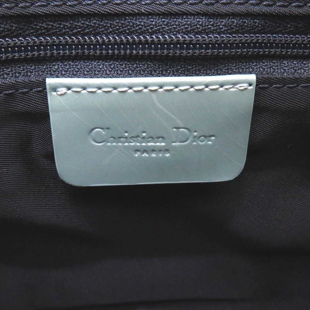 クリスチャン ディオール サドルバッグ レザー ブルー シルバー金具 ハンドバッグ ショルダーバッグ 青 0019  Christian Dior