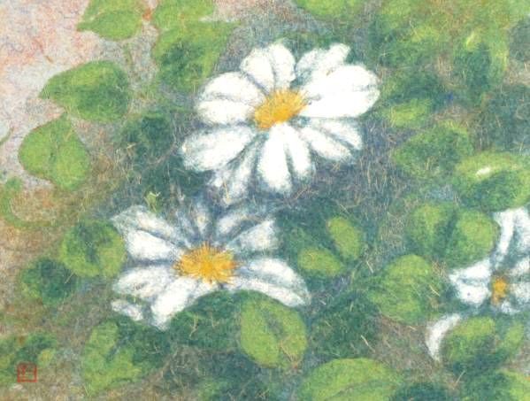 山内一生『てっせん』◇和紙工芸◇落款・共シール有◇日展特選！総理