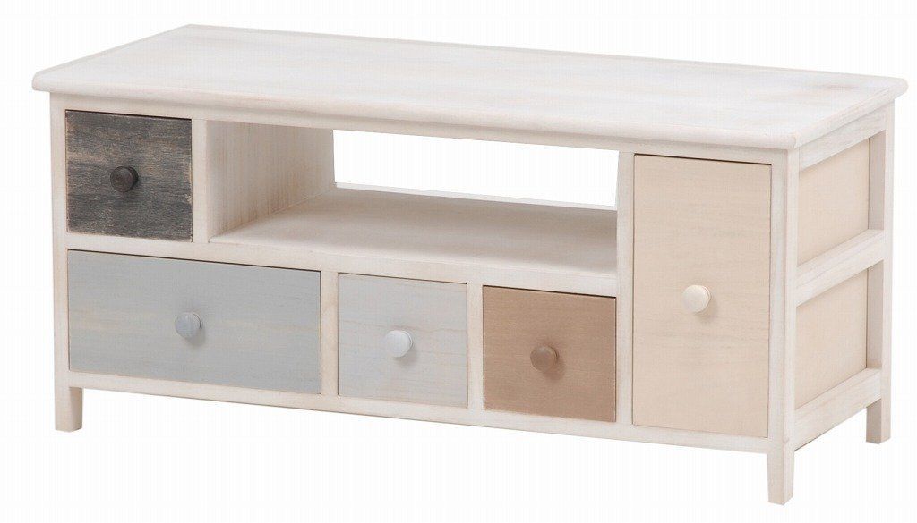 テレビ台 アンティークホワイト 萩原 Hagihara MTV-8300AW