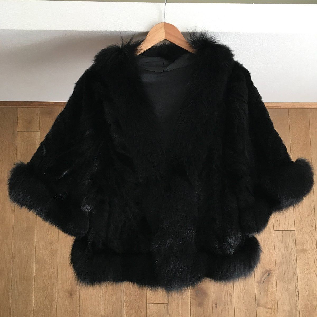 ミンク MINK ミンクファー ファートリミング ポンチョ コート ジャケット