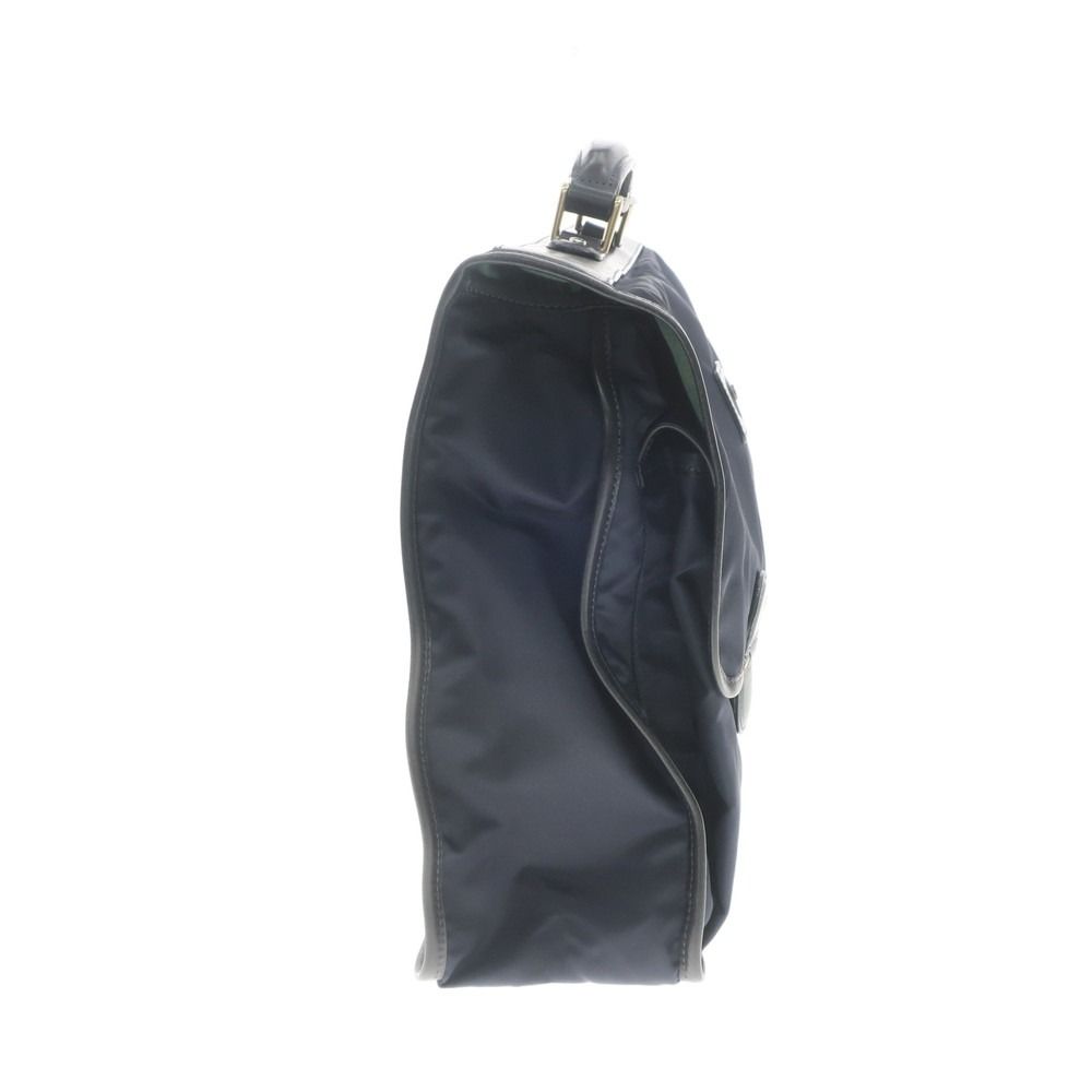 【中古】フェリージ Felisi 1908 ナイロン レザー ブリーフケース ネイビーxブラック【W42.5xH33xD10.5】【メンズ】 中古】フェリージ Felisi 1908 ナイロン レザー ブリーフケース