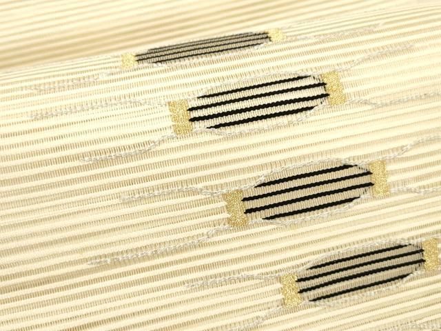 平和屋着物○綴れ 八寸名古屋帯 抽象文様 金銀糸 正絹 逸品 DAAX0238cm