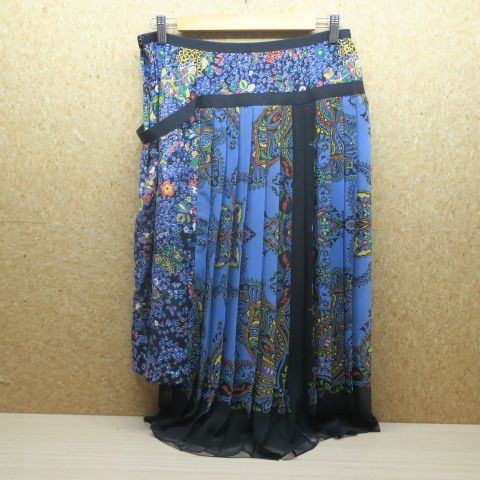 sacai サカイ ペイズリー柄 プリーツスカート - メルカリ