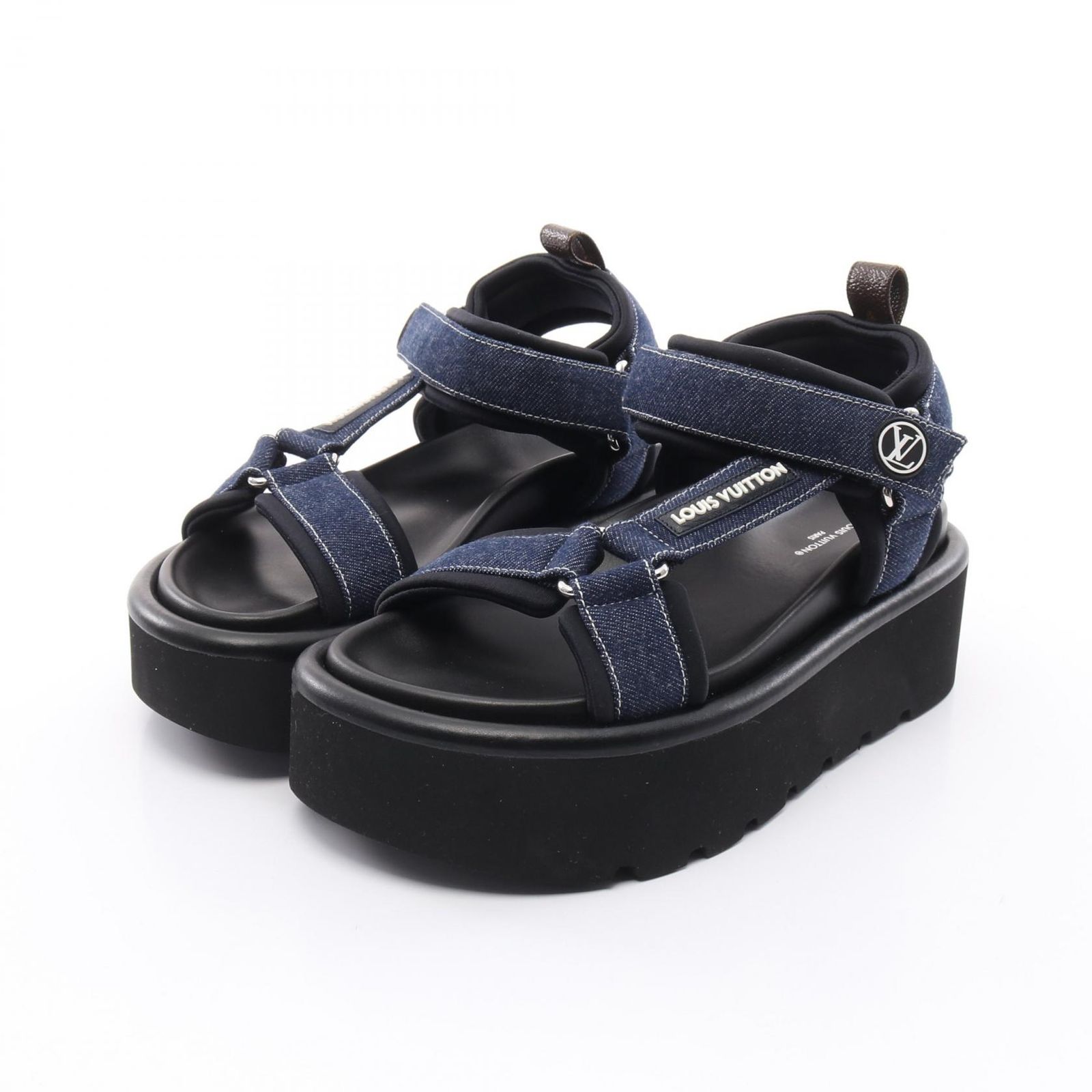 ルイ・ヴィトン LOUIS VUITTON サンダル プールピローライン デニム