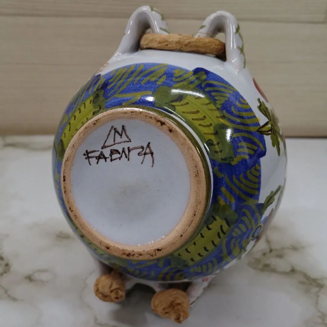 【お値下げしました】 イタリア製 FAENZA ファエンツァ 小瓶 一輪挿し 花瓶 現状品　1011