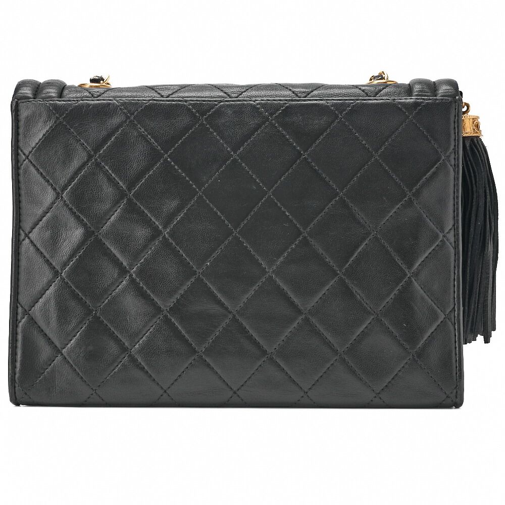 シャネル　ラムスキン　マトラッセ　チェーン　ショルダーバッグ　フリンジ CHANEL シャネル Matelasse マトラッセ fringed chain shoulder